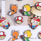 Double Sided Little Prince Enamel Alloy Metal Beads 13-20mm 10pcs 2