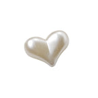 Imitation Pearl Heart Acrylic Beads 22mm Creamy Smooth Finish 100pcs 3