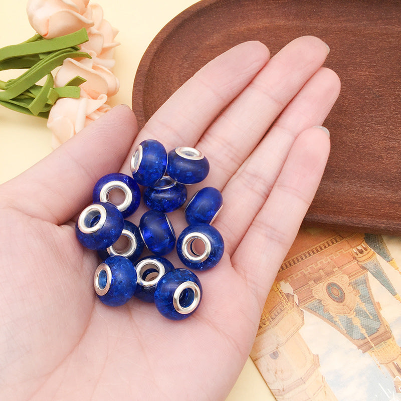 Blue Tone Resin Spacer Beads Mixed Shapes Multicolor 40pcs 6