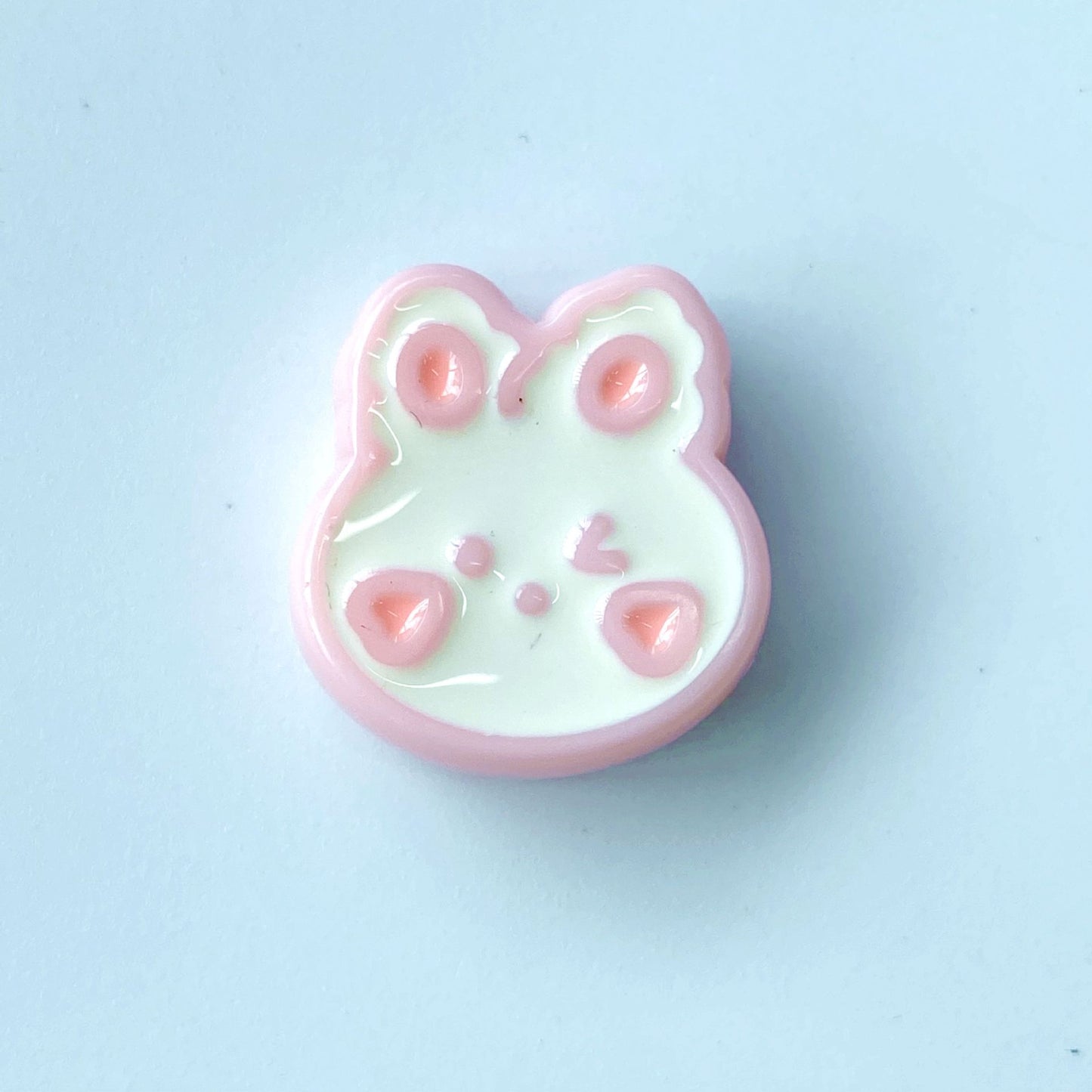 Hand-Painted Rabbit Acrylic Beads 22x24mm Glossy Pastel 100pcs 8