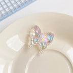 Transparent Plating Butterfly Acrylic Beads 29mm 50pcs 6