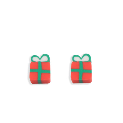 Christmas Clay Beads Polymer Colorful Snowmen Gifts Trees 100pcs 8