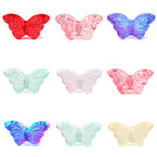 Electroplated Butterfly Glass Beads 8mm x 15mm Shimmering Colors 100pcs 2