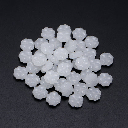 Color Transparent Clover Glass Beads 10mm Assorted Colors 50pcs 22