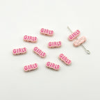 Girl Character Plate Metal Beads 12mm Baking Painted 20pcs 6