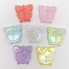Plated Flat Hello Kitty Alarm Clock Acrylic Beads 33mm 50pcs