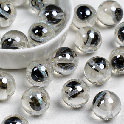 Clear Planet Halo Round Resin Beads 16mm Multicolor 10pcs 12