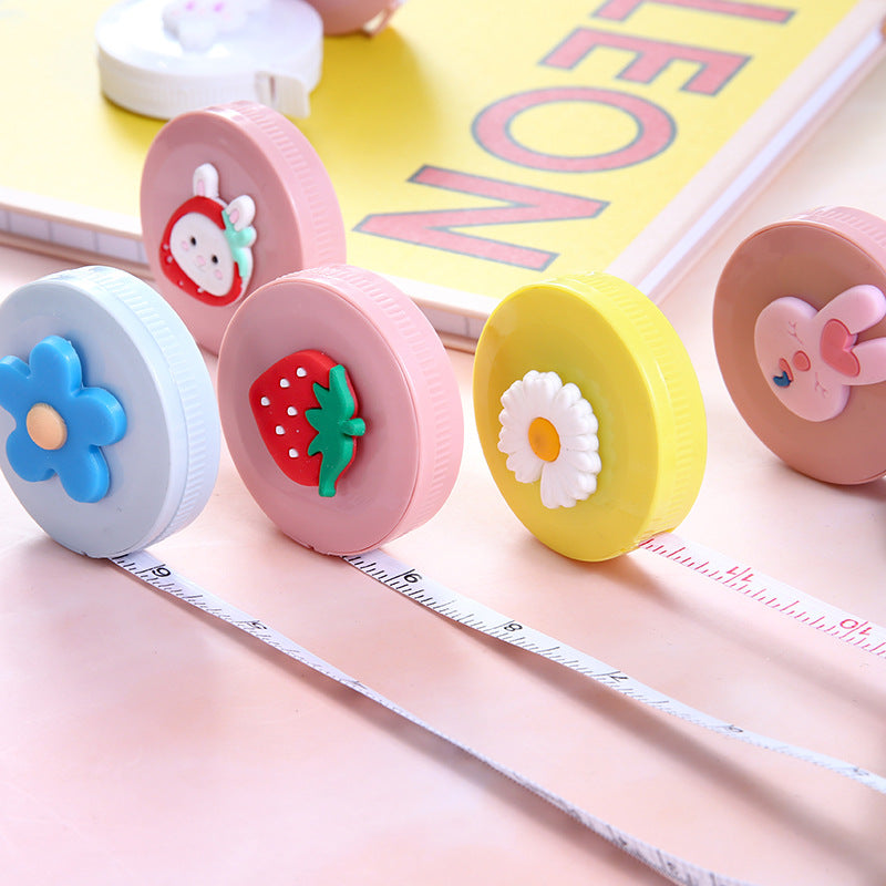 Retractable Plastic Measuring Tape Dual Metric Imperial Cute 2pcs 5cm