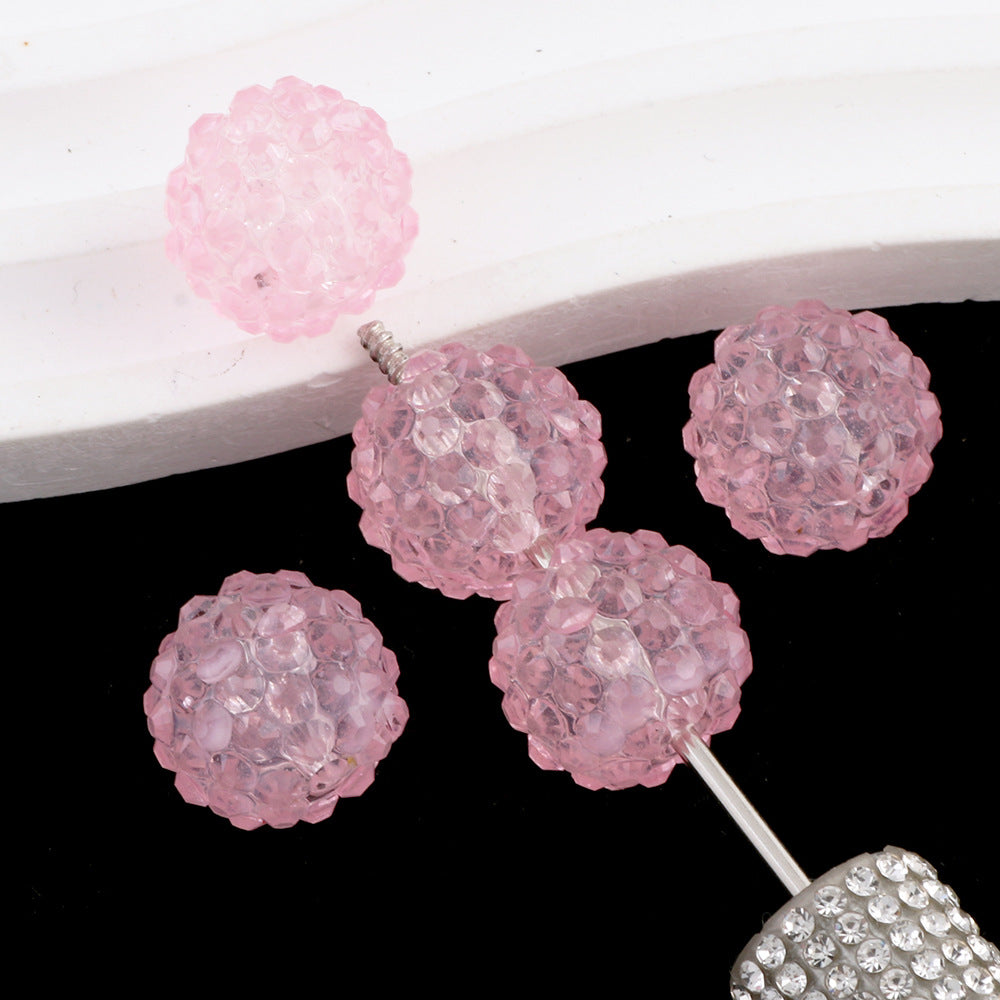 Transparent Glow In The Dark Resin Bubblegum Beads 16mm Textured 20pcs 9