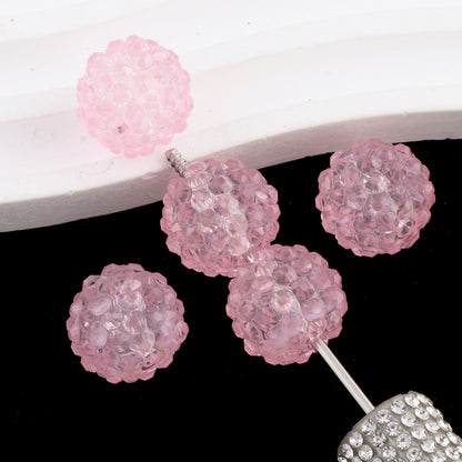 Transparent Glow In The Dark Resin Bubblegum Beads 16mm Textured 20pcs 9