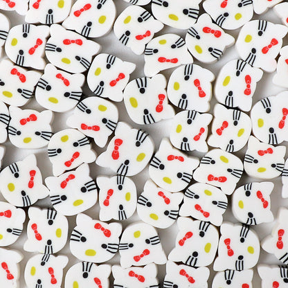 Kitty Cat Clay Beads 10mm Polymer Cartoon Character 100pcs 6