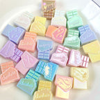 UV Plating Macaron Acrylic Beads 27-31mm Chocolate Colored 50pcs 2