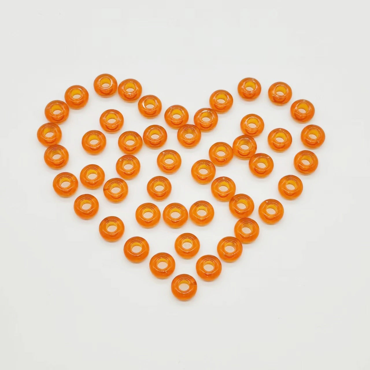 Acrylic Spacer Beads 8mm Amber Large Hole 100pcs 2