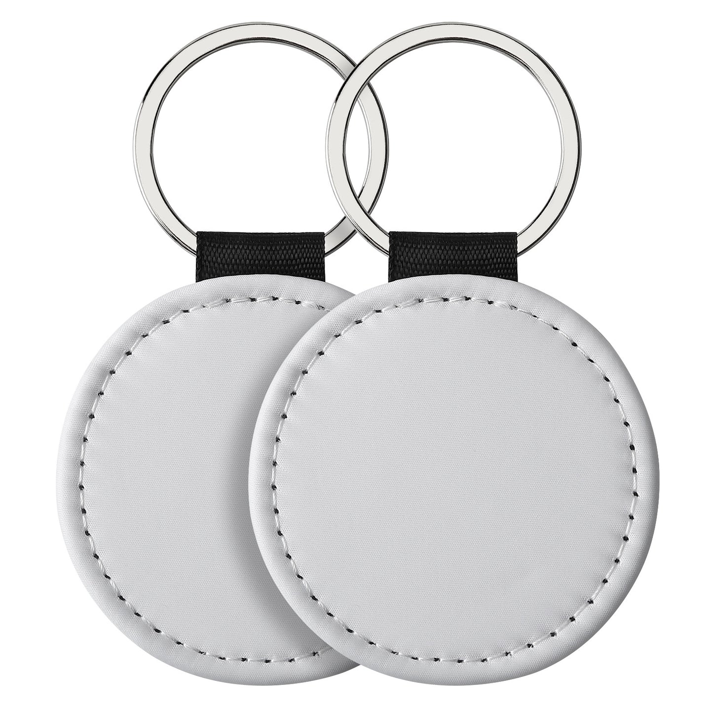 Sublimation Blank Keychain White Metal Ring Multiple Shapes 21