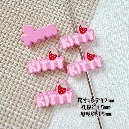 Signboard Metal Beads Painted Sanrio Series Colorful 10pcs 12