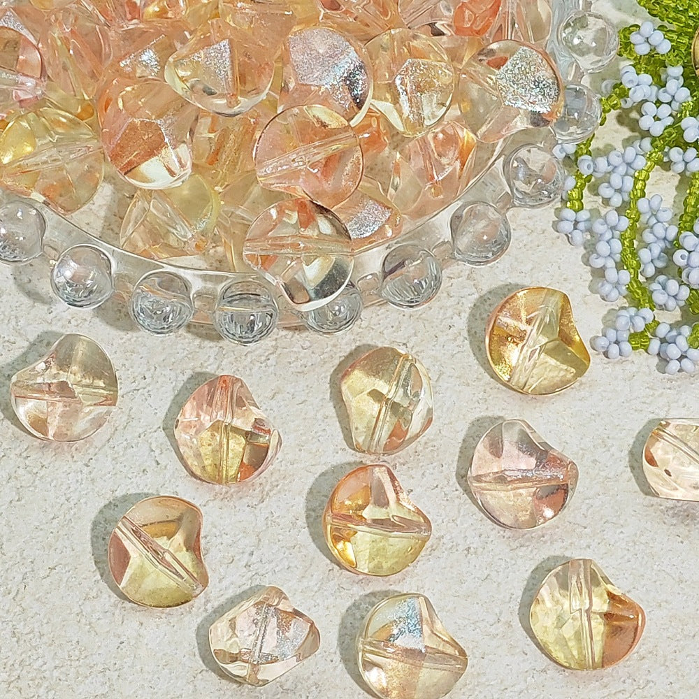 Irregular Moonstone Glass Beads 14mm Clear Pastel Mixed Colors 50pcs 4