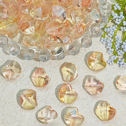 Irregular Moonstone Glass Beads 14mm Clear Pastel Mixed Colors 50pcs 4