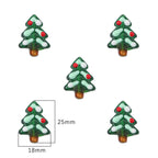 Lampwork Glass Beads Hand Painted Christmas Theme Enamel 2pcs 6