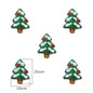Lampwork Glass Beads Hand Painted Christmas Theme Enamel 2pcs 6