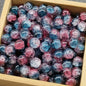 Crackle Glass Beads Round 10mm Transparent Mixed Colors 50pcs 8