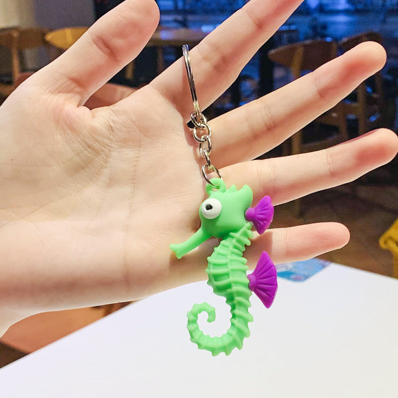 PVC Octopus Keychain Marine Animal Neon Tentacles Design 6