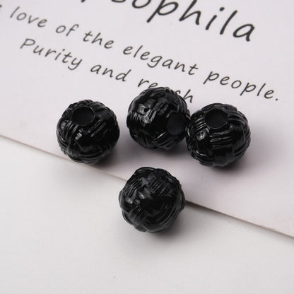 Colored Yarn Ball Acrylic Beads 12mm Large Hole 100pcs 3