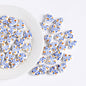Fresh Floral Heart Ceramic Beads 15mm Hand Painted 5pcs 8