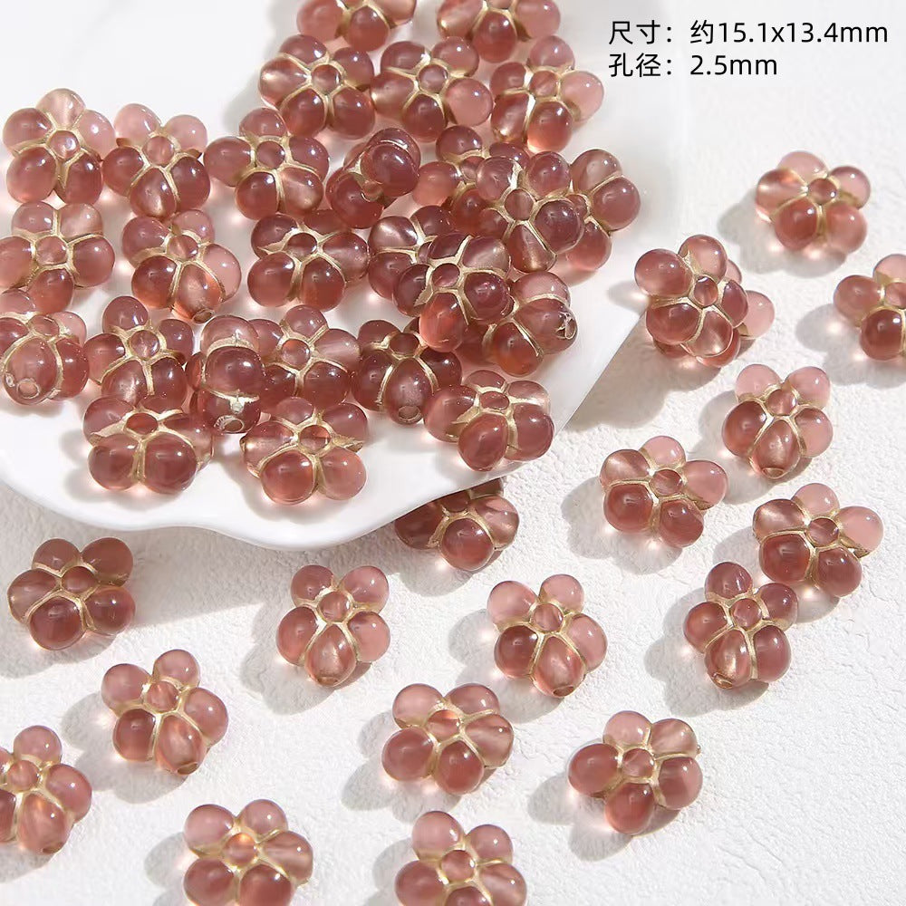 Vintage Imitation Jade Acrylic Beads Opaque Smooth Green 30pcs 2