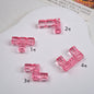 Clear Terris Block Acrylic Beads 20mm Translucent Geometric 50pcs 10