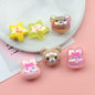 Hand Painted Bear Rabbit Star Acrylic Beads 17-20mm Single Piece 12