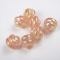 UV Plating Twisted Acrylic Beads 17mm Glitter Powder 50pcs 9