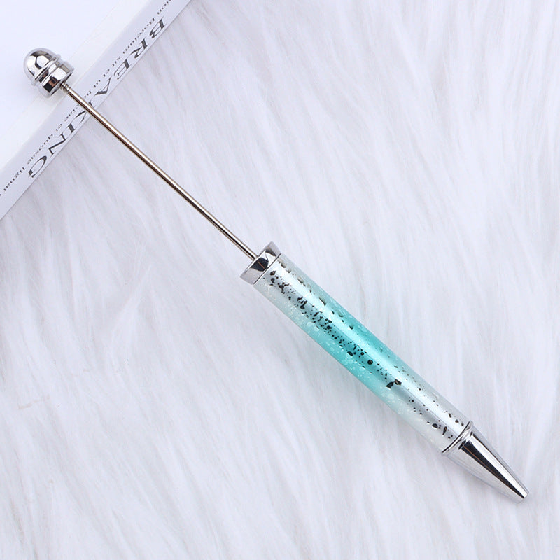 Beadable Ballpoint Pen UV Plating Starry Sky Sequins Gradient Colorful 19