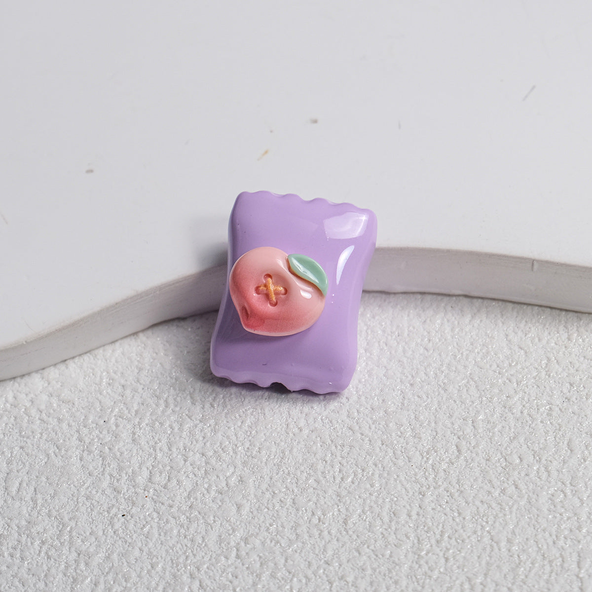 Fruit Snack Bag Acrylic Square Beads 23mm Glossy Detailed 10pcs 15