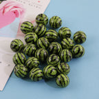 Printed Round Acrylic Beads 16mm Watermelon Design 50pcs 3