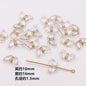 Vintage Baroque Flower Acrylic Beads Gilded Transparent 10pcs 10