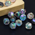 Faceted Iridescent Resin Beads 16mm Mixed Colors 10pcs