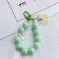 Acrylic Beaded Rabbit and Bear Keychain with Translucent Bow Charm 12