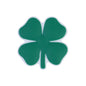 Silicone Focal Beads Four Leaf Clover Matte Green Hues 20pcs 8
