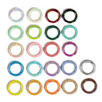 Alloy Iridescent Plating Spring Key Rings 20mm and 25mm 10pcs 5