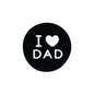 Silicone Focal Beads I Love Dad Embossed Text Solid Color 20pcs 15