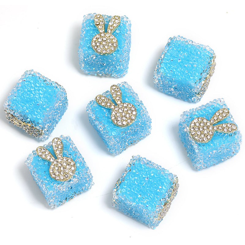 Butterfly Pentagram Cube Rhinestone Beads 22mm Vibrant Metal Embellished 5pcs 20