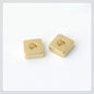Brass Square Spacer Beads Geometric Silver Tone 100pcs 9