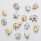 Creature Series Acrylic Beads CCB Plastic Metallic Gold Silver 100pcs