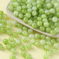Gradient Crackle Round Glass Beads 10mm Pastel Mixed Colors 100pcs 6