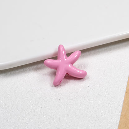 Irregular Starfish Acrylic Beads 21mm Glossy Mixed Colors 50pcs 8