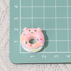 Animal Donut Resin Beads 20mm Glossy Pastel Shimmer 10pcs 4