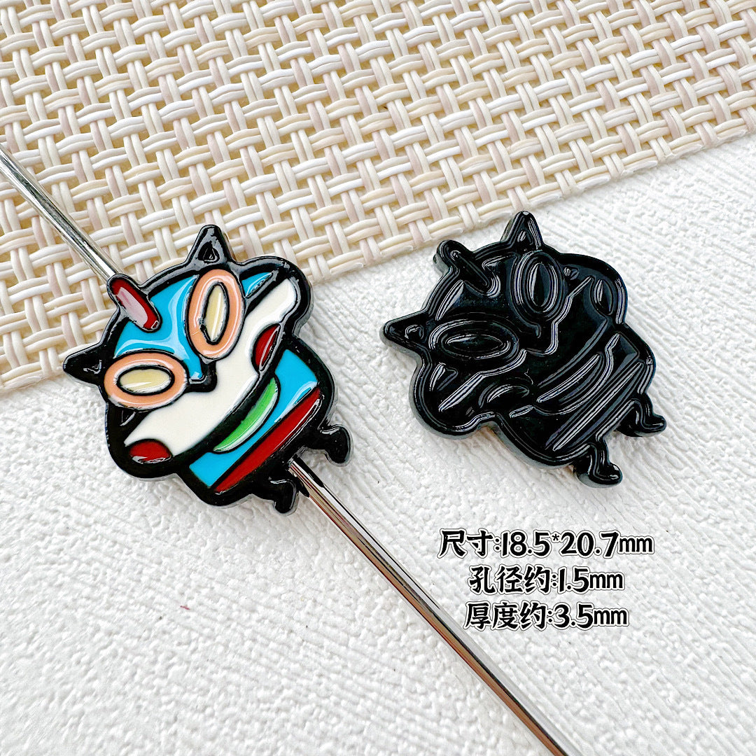 Painted Alloy Metal Beads Crayon Shin-Chan Series 10pcs 7