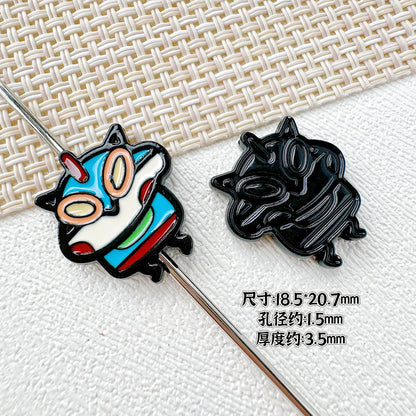 Painted Alloy Metal Beads Crayon Shin-Chan Series 10pcs 7