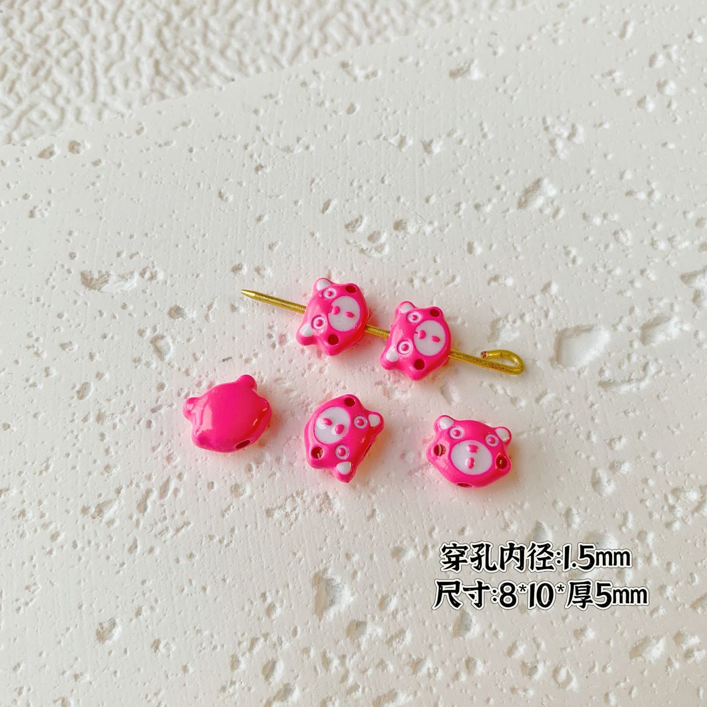 Teddy Bear and Game Controller Metal Beads Painted Alloy 10pcs 13