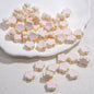 Double-Sided Flower Enamel Acrylic Beads 12mm Dual Color 50pcs 16